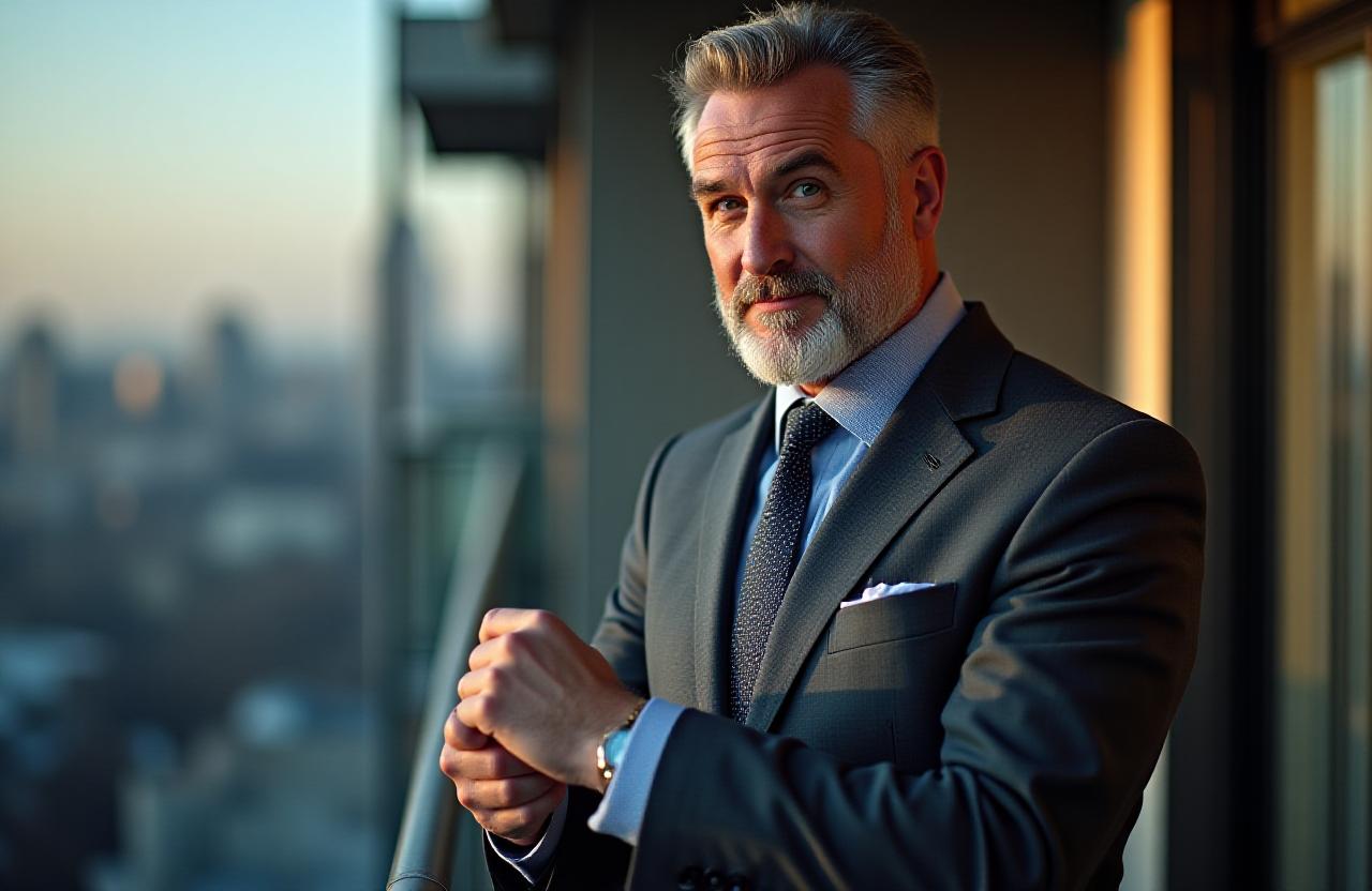 Stijlvolle man in maatpak